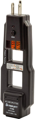 AC Line Splitter and GFCI Outlet Tester with 5 Visual Indicators T7371