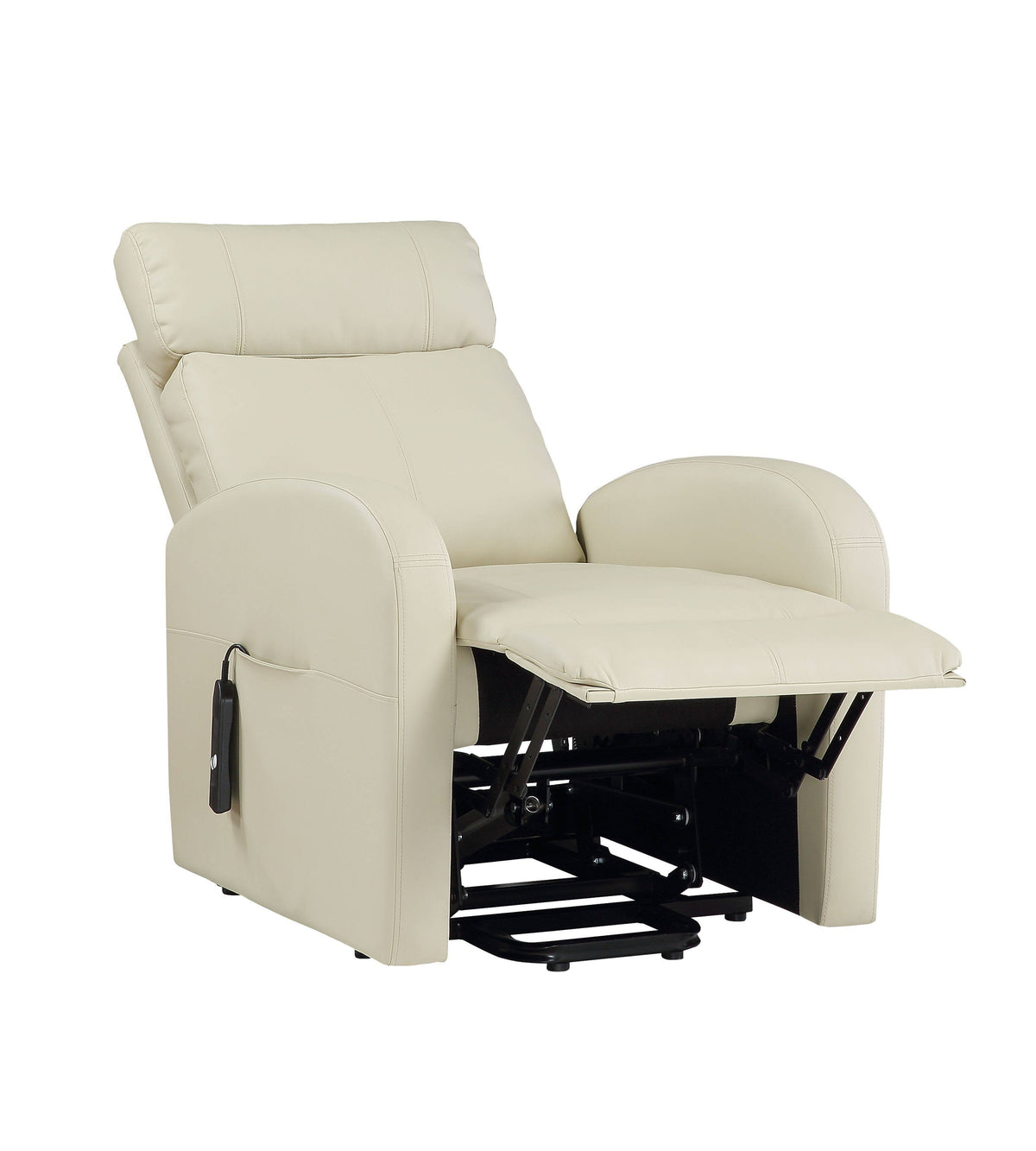 Beige PU Power Lift Recliner A32220