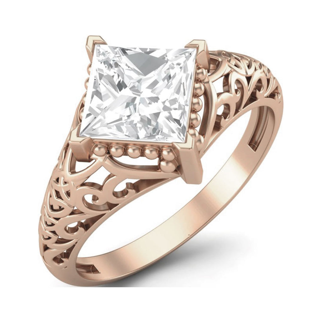 1.30 Carat Square Moissanite Solitaire Ring Z41886