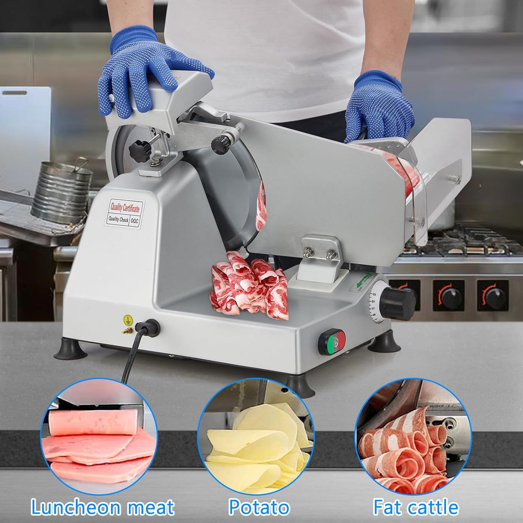 240W Electric Food Slicer with 10" Stainless Steel Blade Q4161