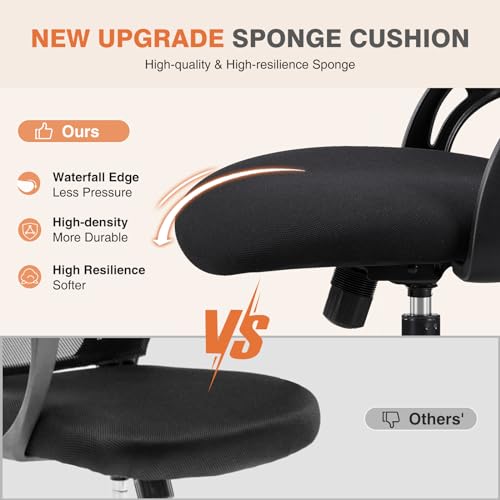 Pink Ergonomic High-Back Mesh Desk Chair with Wheels U1460