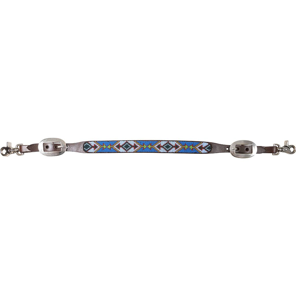 Blue Beaded Wither Strap L819