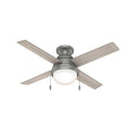 Matte Silver LED Indoor Ceiling Fan with Light Kit G103