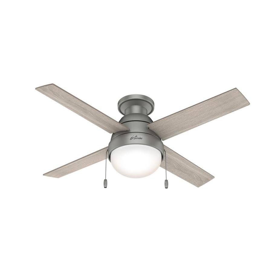 Matte Silver LED Indoor Ceiling Fan with Light Kit G103