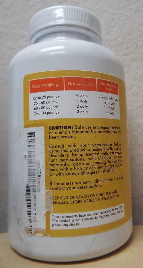 120 Chewable Glucosamine Joint Supplements for Dogs D21530