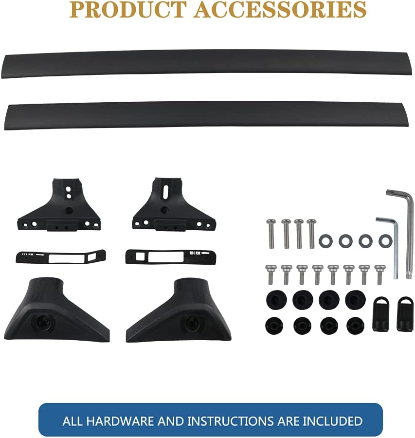 Roof Rack Cross Bars Aluminum Black K196101