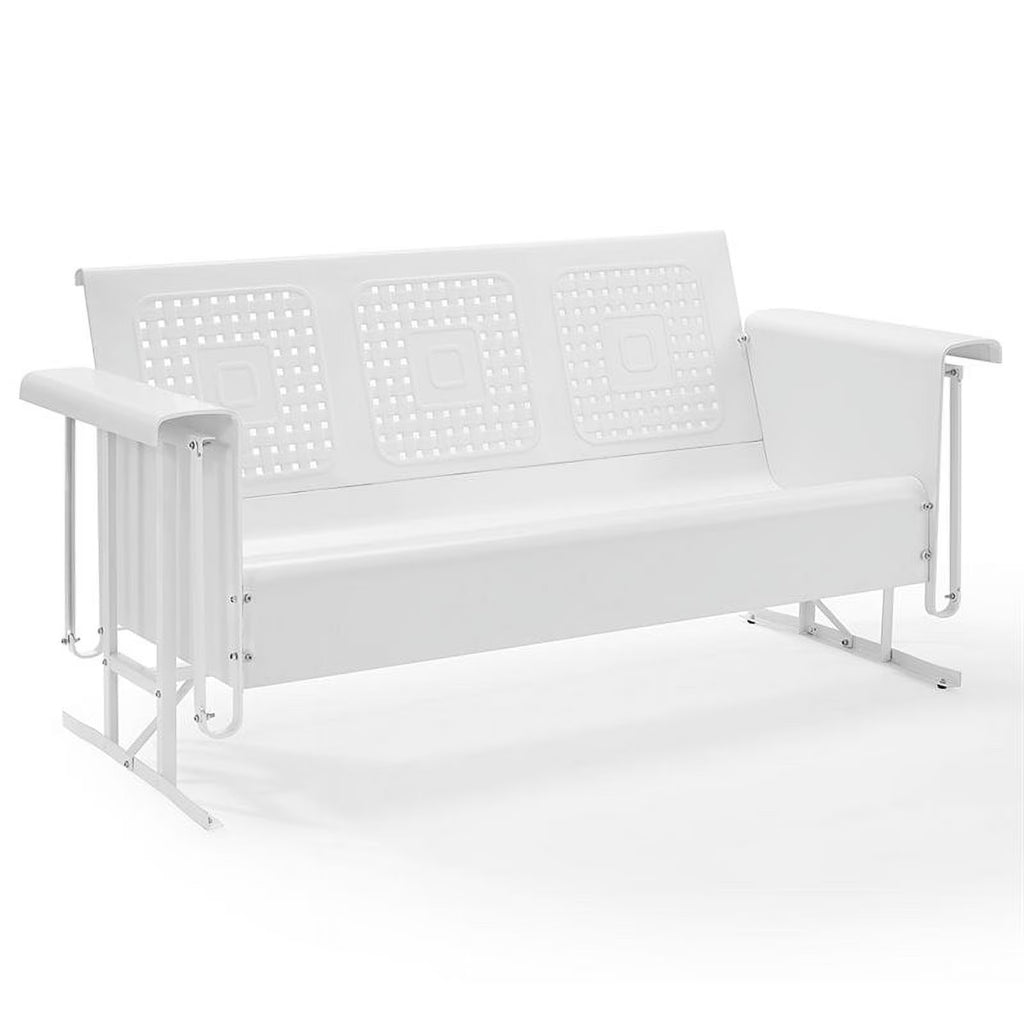 White Metal Gliding Patio Sofa M874