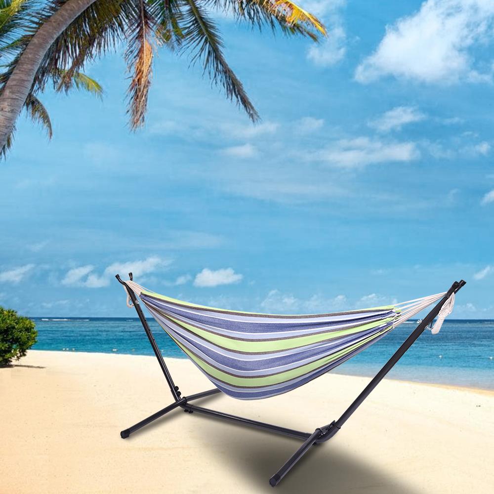 Double Hammock with Steel Stand and Carrying Case O977429