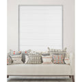 White Cordless Fabric Roman Shades T586000