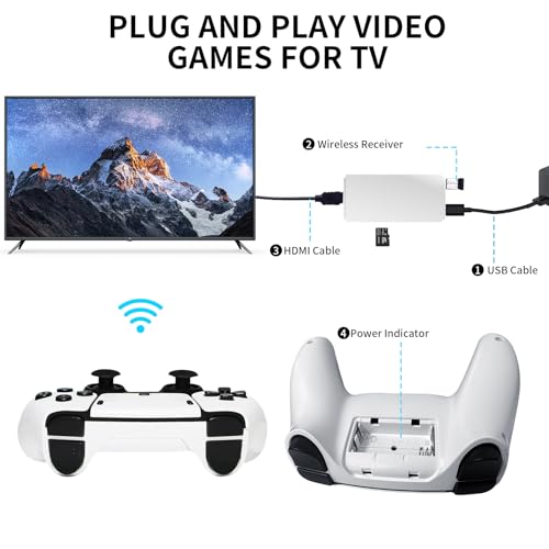 Retro Game Console with 20000+ Classic Games, 64GB, 4K, HDMI Output, Dual 2.4G Wireless Controllers P155