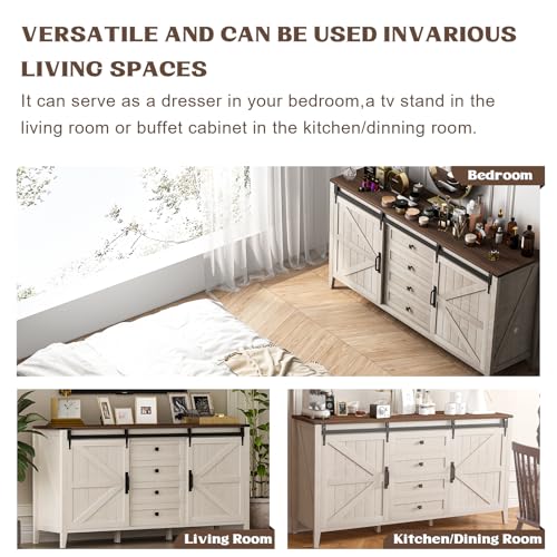 White 4 Drawer Wood Dresser K166