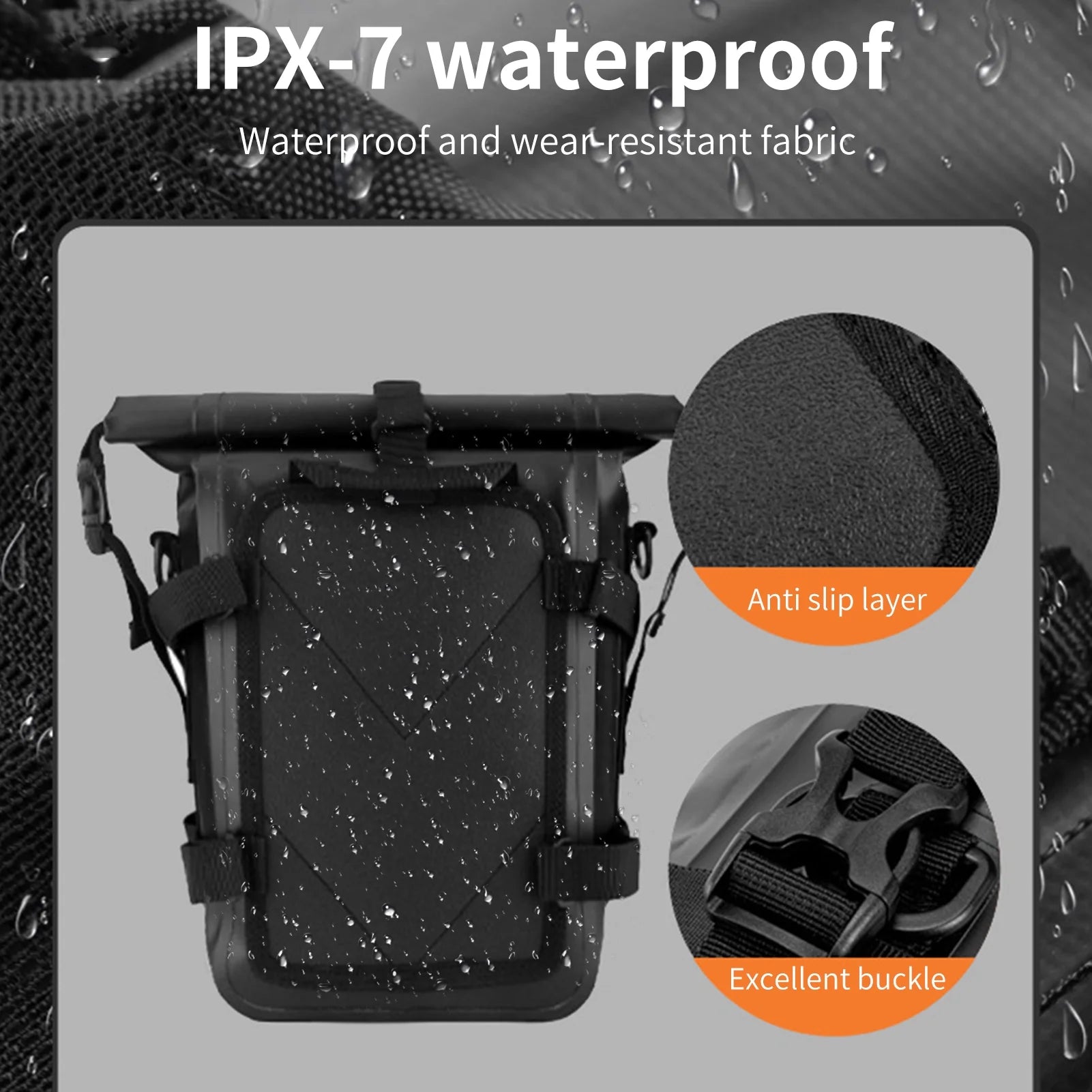Motorcycle Frame Bag, Full Waterproof 8L W2285