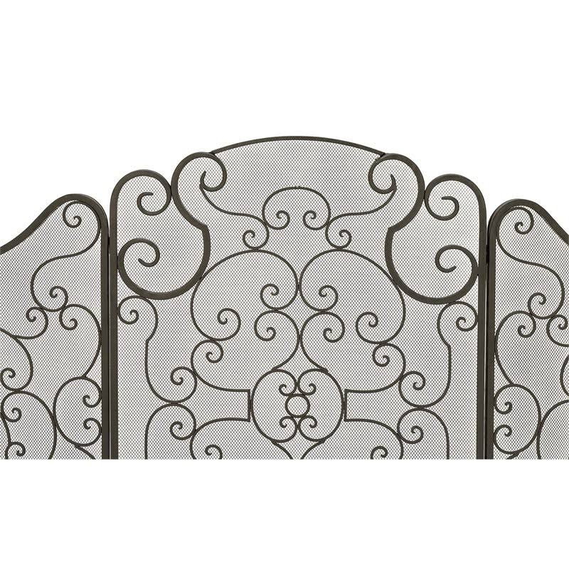 Black Metal Fireplace Screen M30271