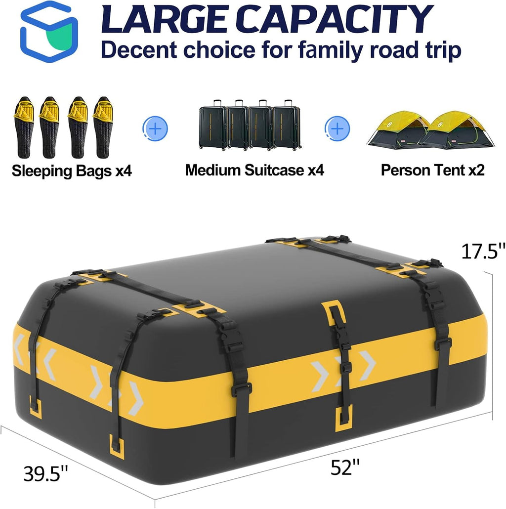 Waterproof Car Roof Bag with 6 Hook Straps E155