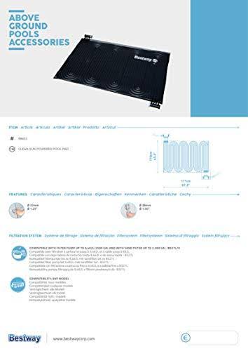 Solar Heating Pool Pad, 66x27x22 cm, Black J1877