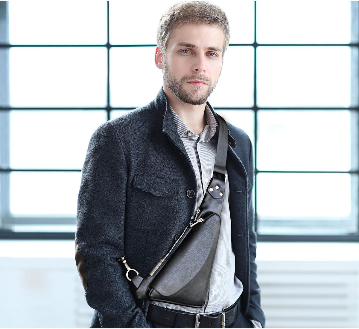 Leather Crossbody Sling Bag S828064