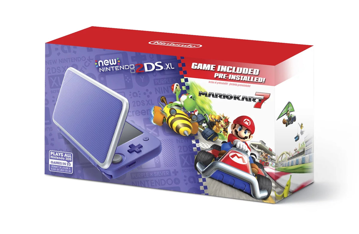 Purple & Silver 2DS XL System with Mario Kart 7 Pre-installed I3116