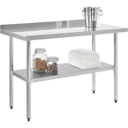 18 GA 430 Series SS Top Workbench with Galvanized Shelf V602797