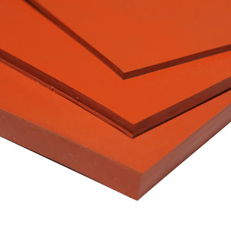 Silicone Sheet 60A Red Orange 1/4 in x 3 ft W x 6 ft U515