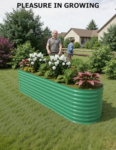 Beige Galvanized Raised Garden Bed C726