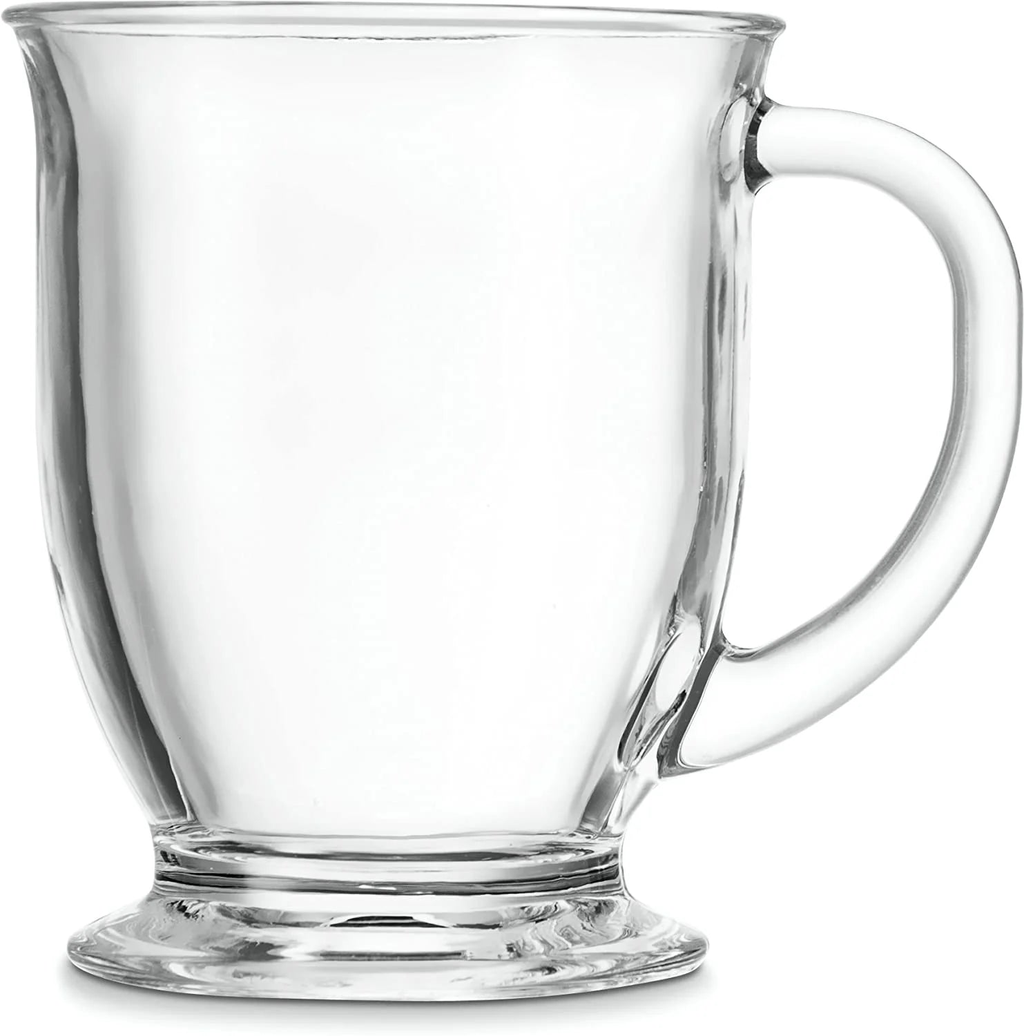 Clear Glass Coffee Mugs Set of 6 15-Oz Borosilicate Glass D102