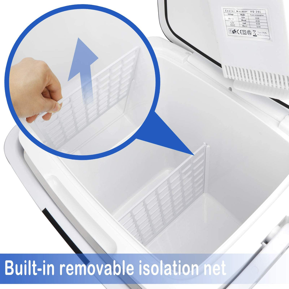 12V DC 28 Quart Portable Car Refrigerator Cooler and Warmer R82594