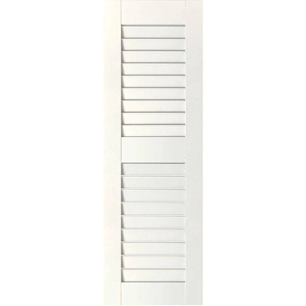 18 in. x 36 in. Primed Louvered Shutters Pair F921196