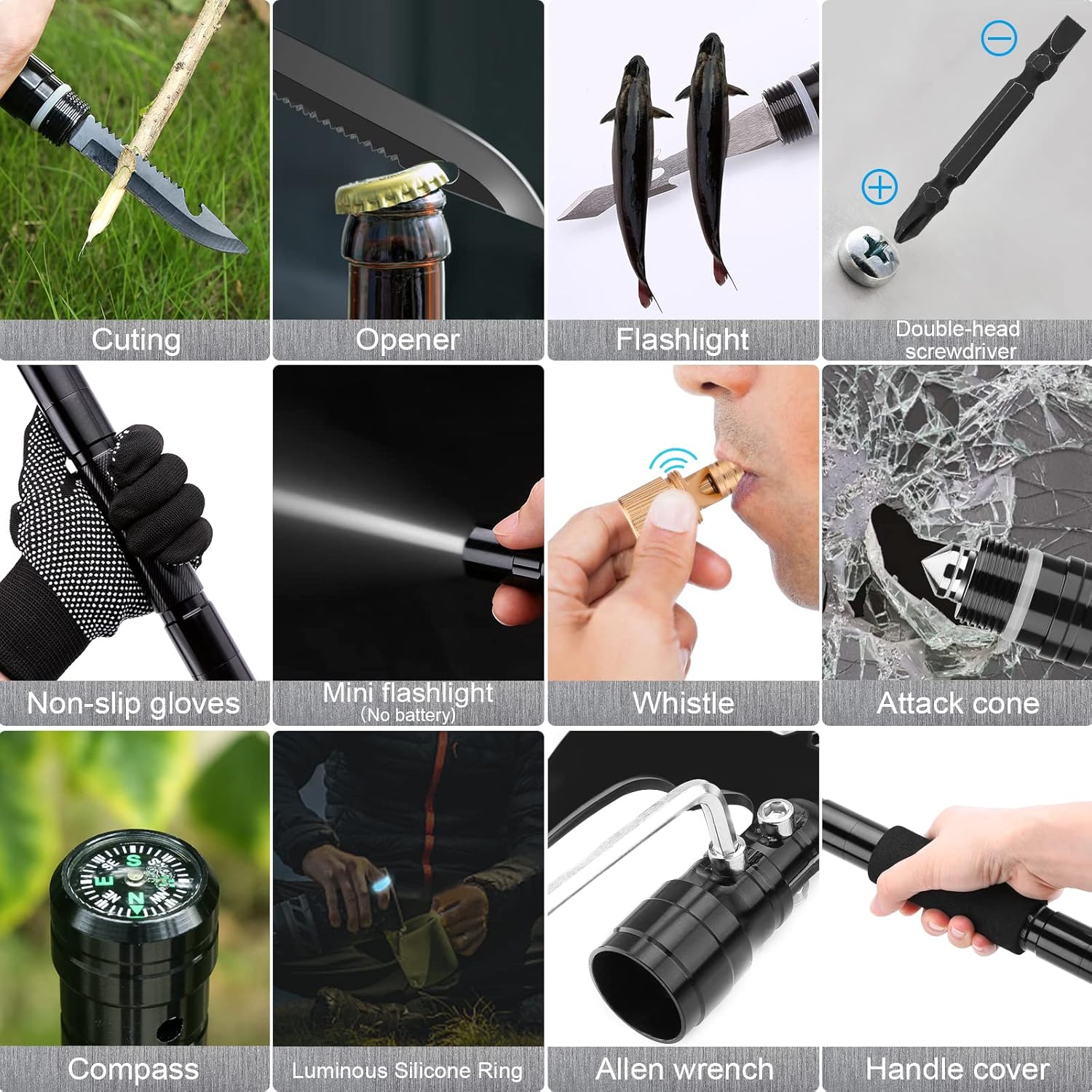 Folding Survival Shovel Multi-Tool with Storage Bag O762551