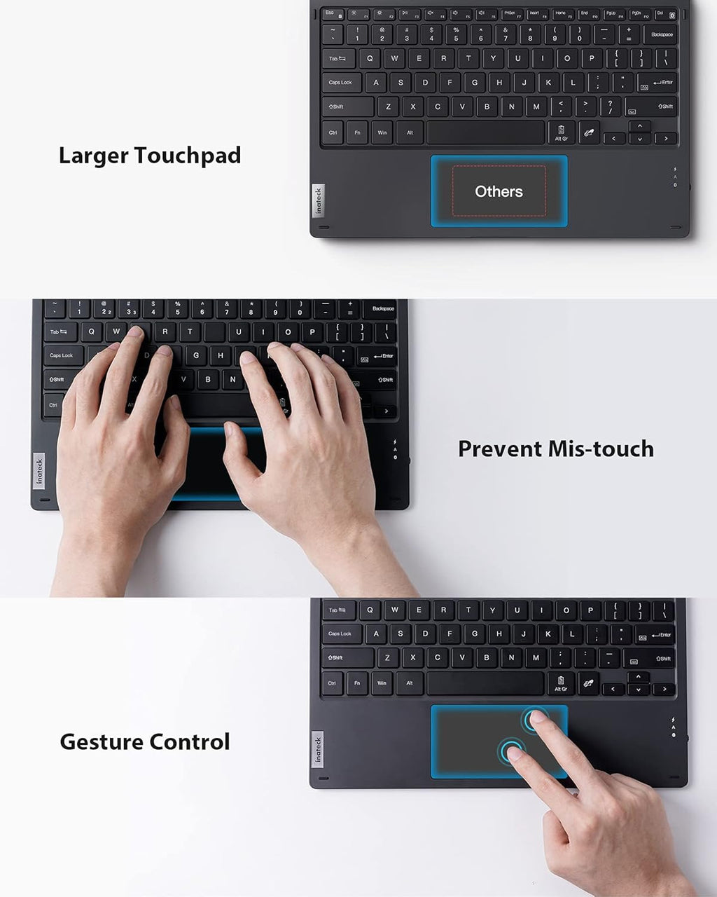 Gray Bluetooth Backlit Keyboard Pack of 2 M803742