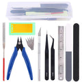 15 Pcs Model Building Tools Kit with Plastic Box P366