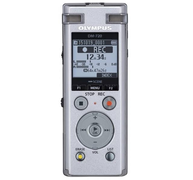Silver Dictaphone with Internal Memory and Flash Card Z7480
