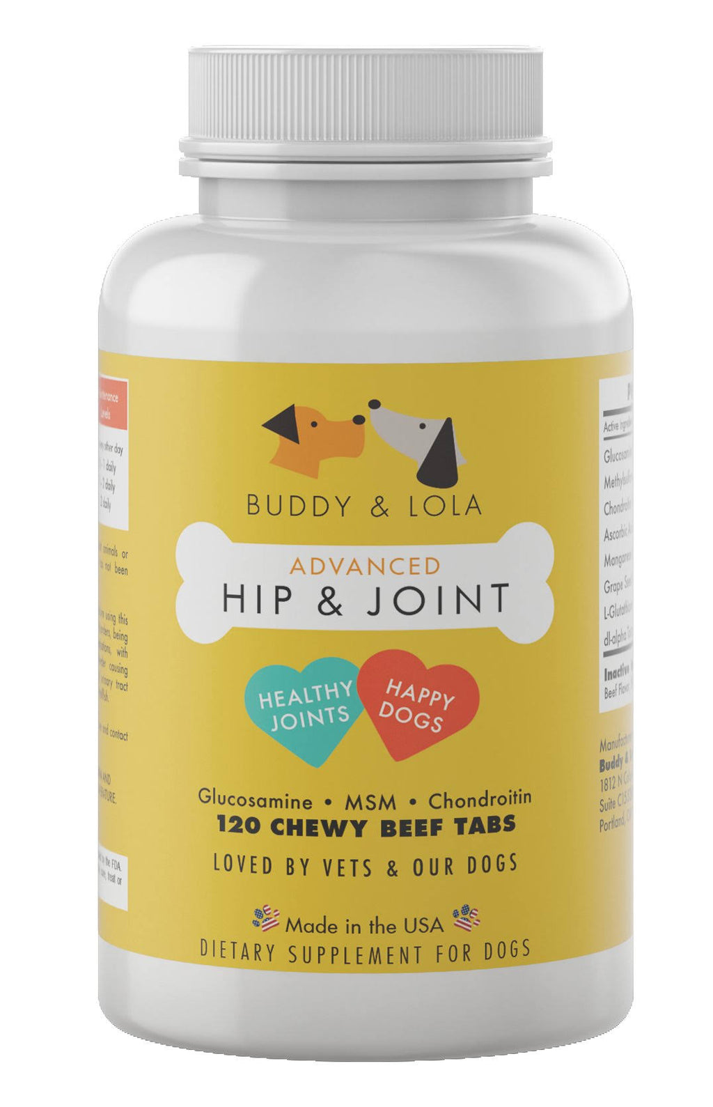 120 Chewable Glucosamine Joint Supplements for Dogs D21530