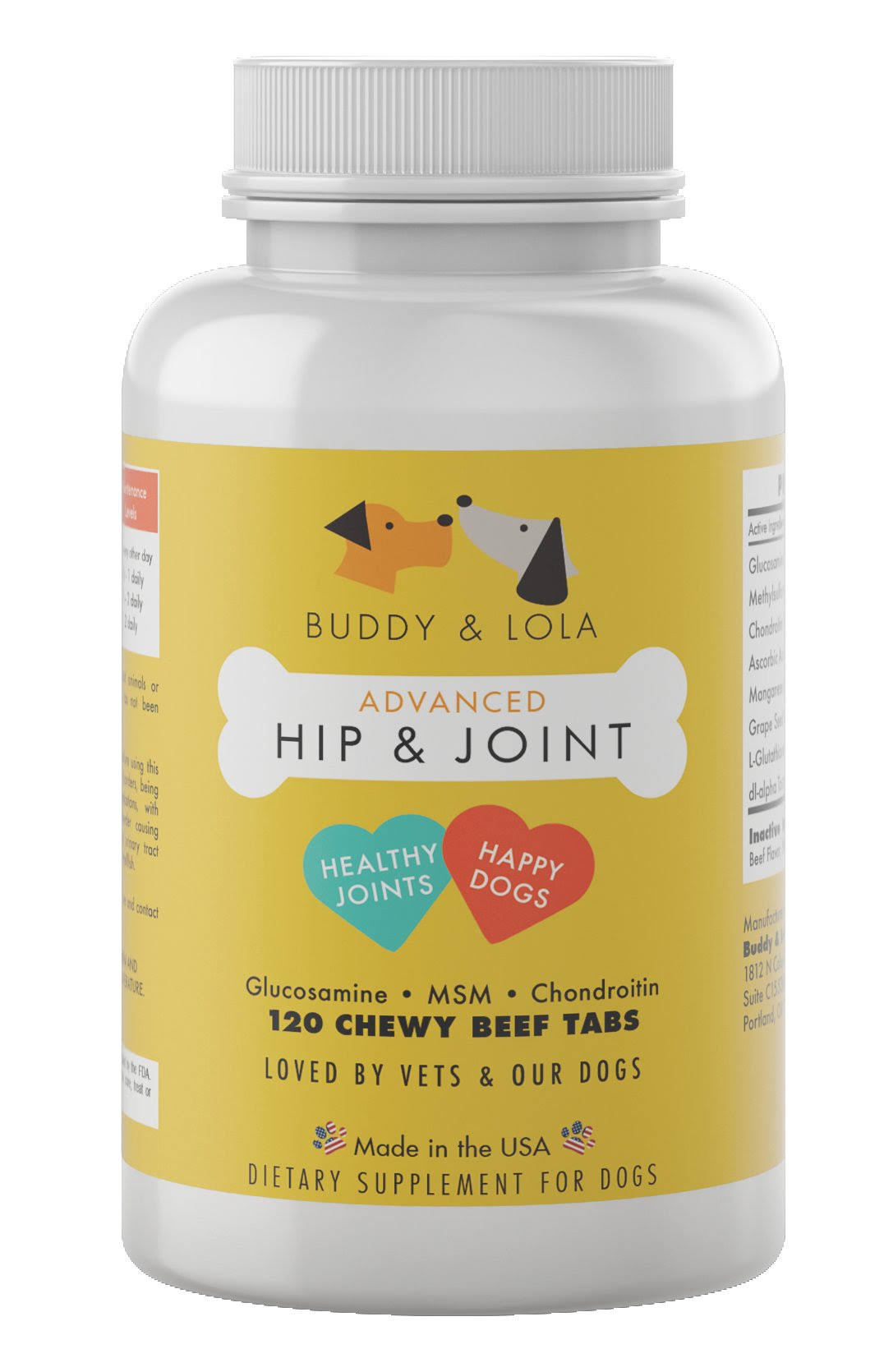 120 Chewable Glucosamine Joint Supplements for Dogs D21530