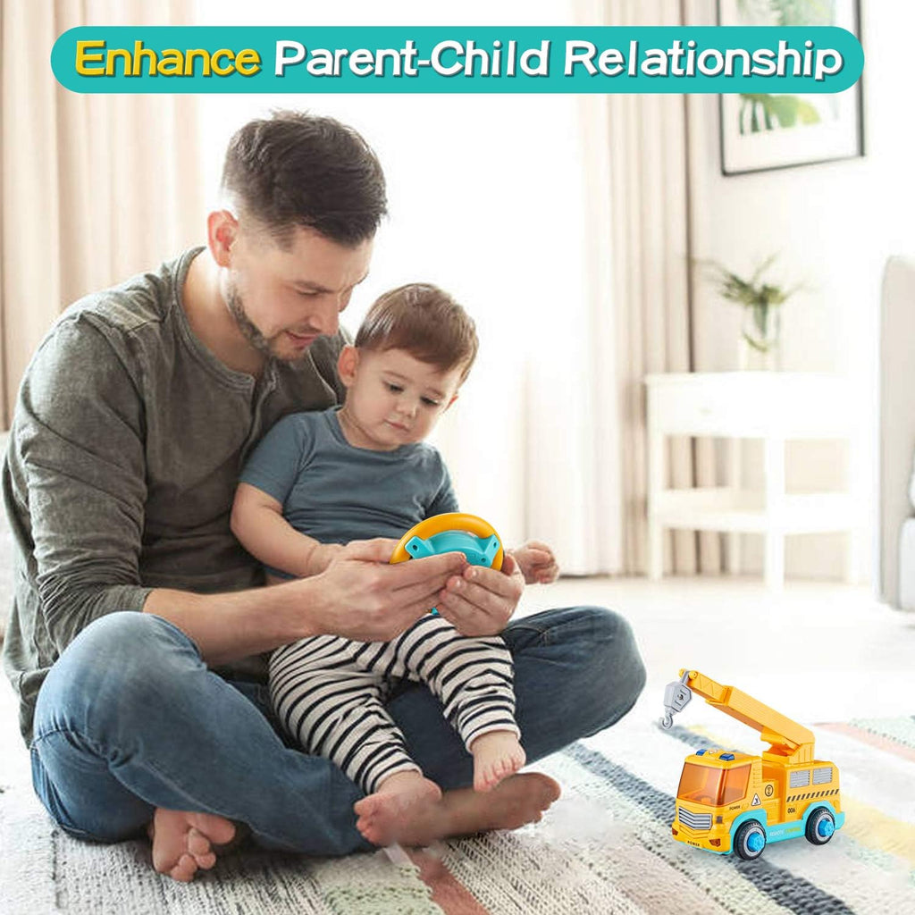 Take Apart Car STEM Toy Building Set with Electric Toy Drill and Remote Control Construction Vehicle F655015