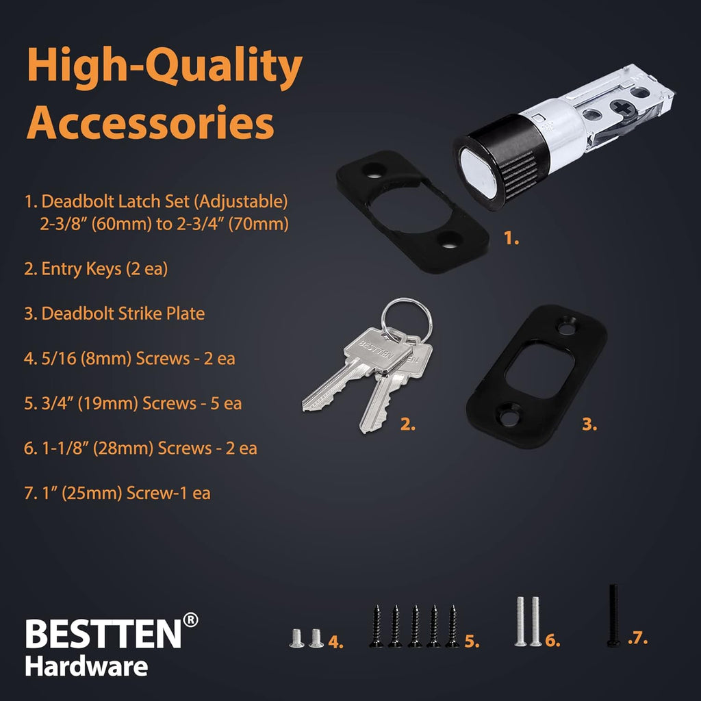 Matte Black Electronic Keypad Deadbolt Pack of 2 U12760