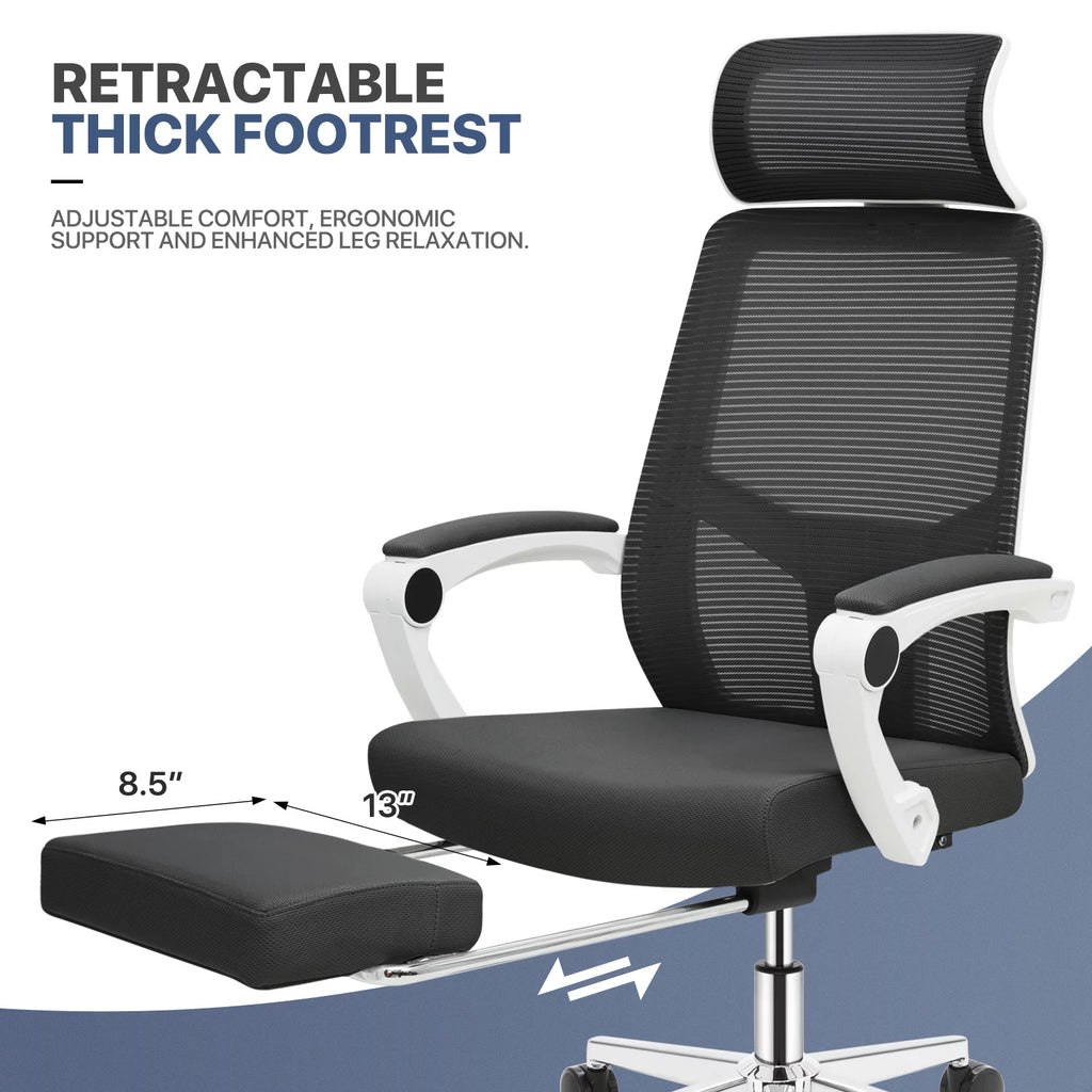Black Computer Desk and Chair Set with Bookshelf I925065