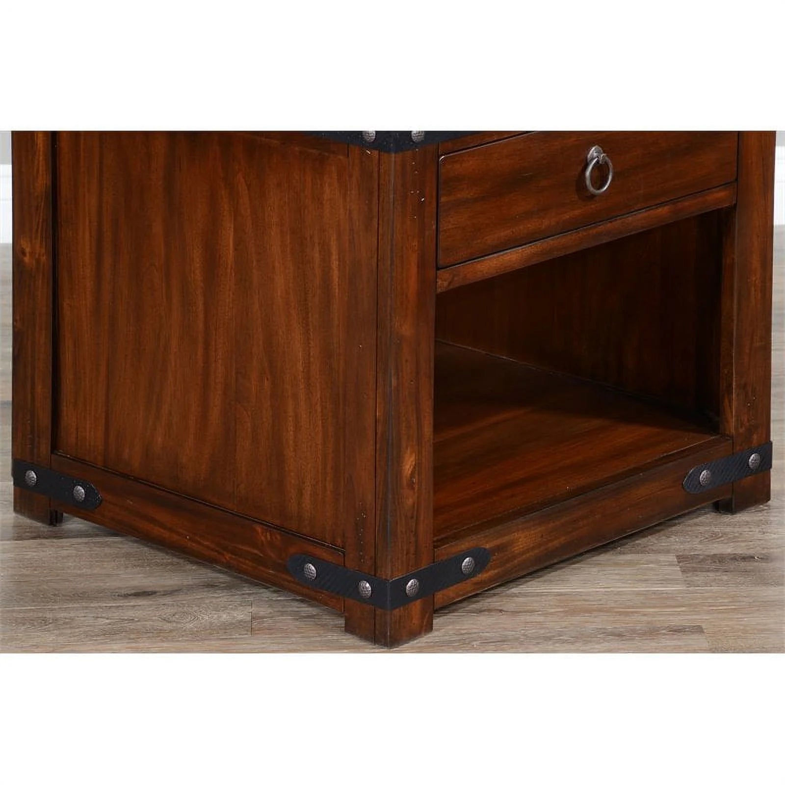 Dark Chocolate Wood End Table Set of 2 J87475