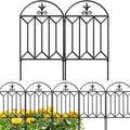 10 panels Decorative Garden Fences and Borders 24in(H)×10ft(L) No Dig Metal Fence Panel L27684