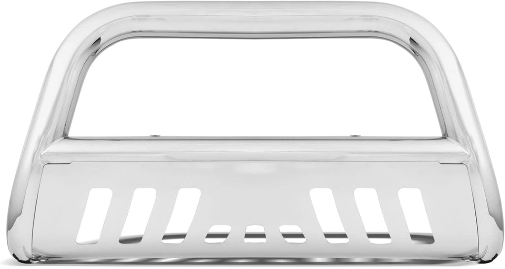 Polished Stainless Steel Bull Bar Front Bumper Grill Guard With Skid Plate R45022