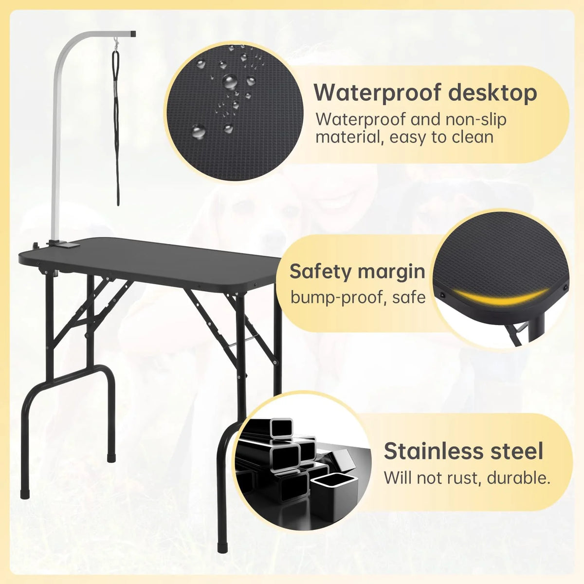 32in Foldable Adjustable Pet Grooming Table N7380