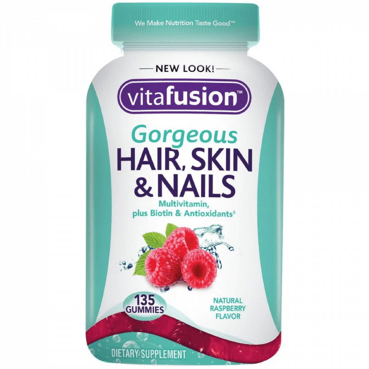 Hair Skin & Nails Supplement Gummies - Raspberry - 135ct M614