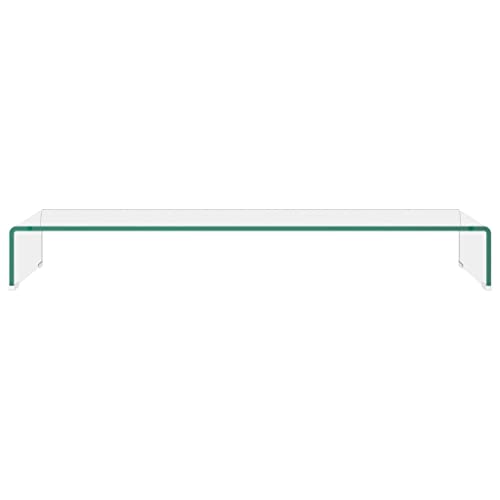 Clear Glass TV Stand 39.4"x11.8"x5.1" U3562