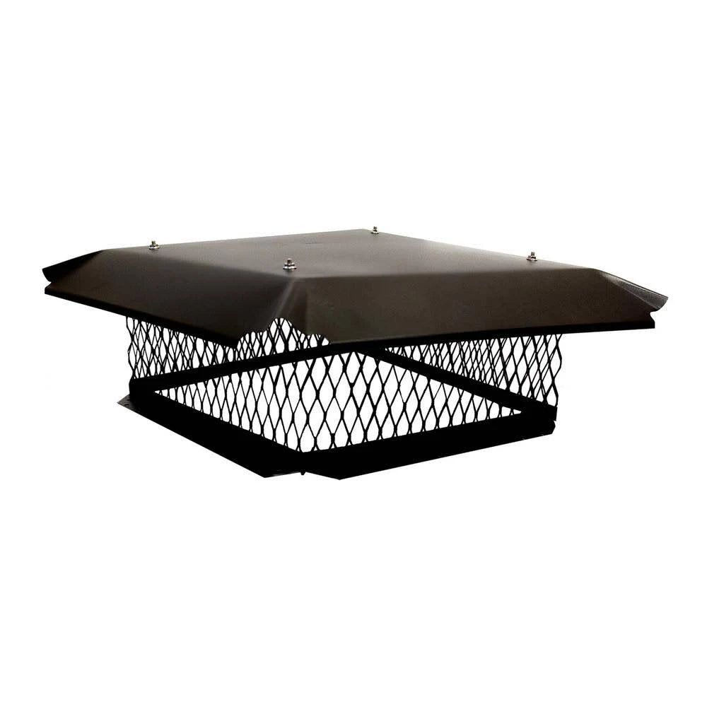 Black Galvanized-Steel Chimney Cap 10 inch x 10 inch J405
