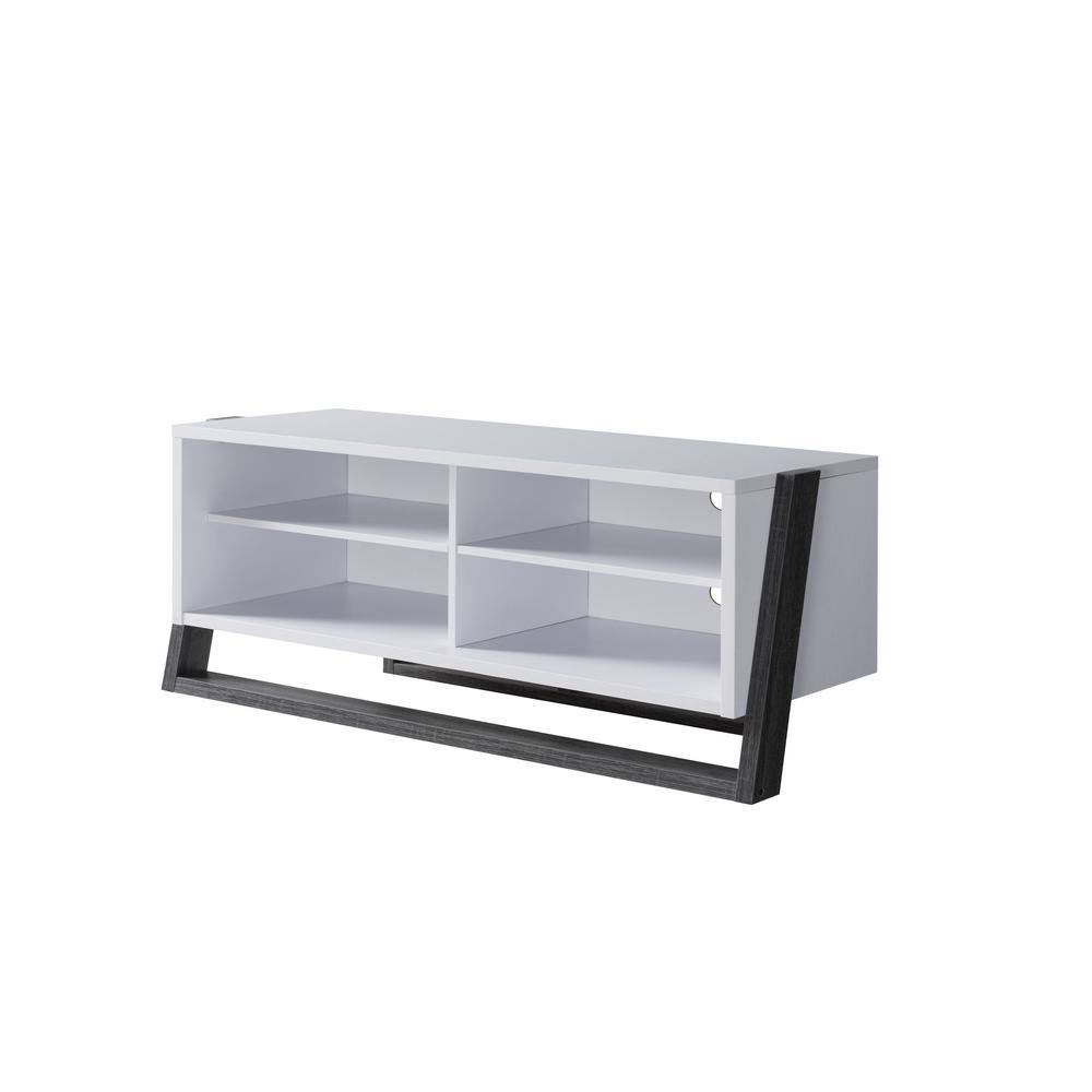 Gray TV Console with 4-Shelves J70184