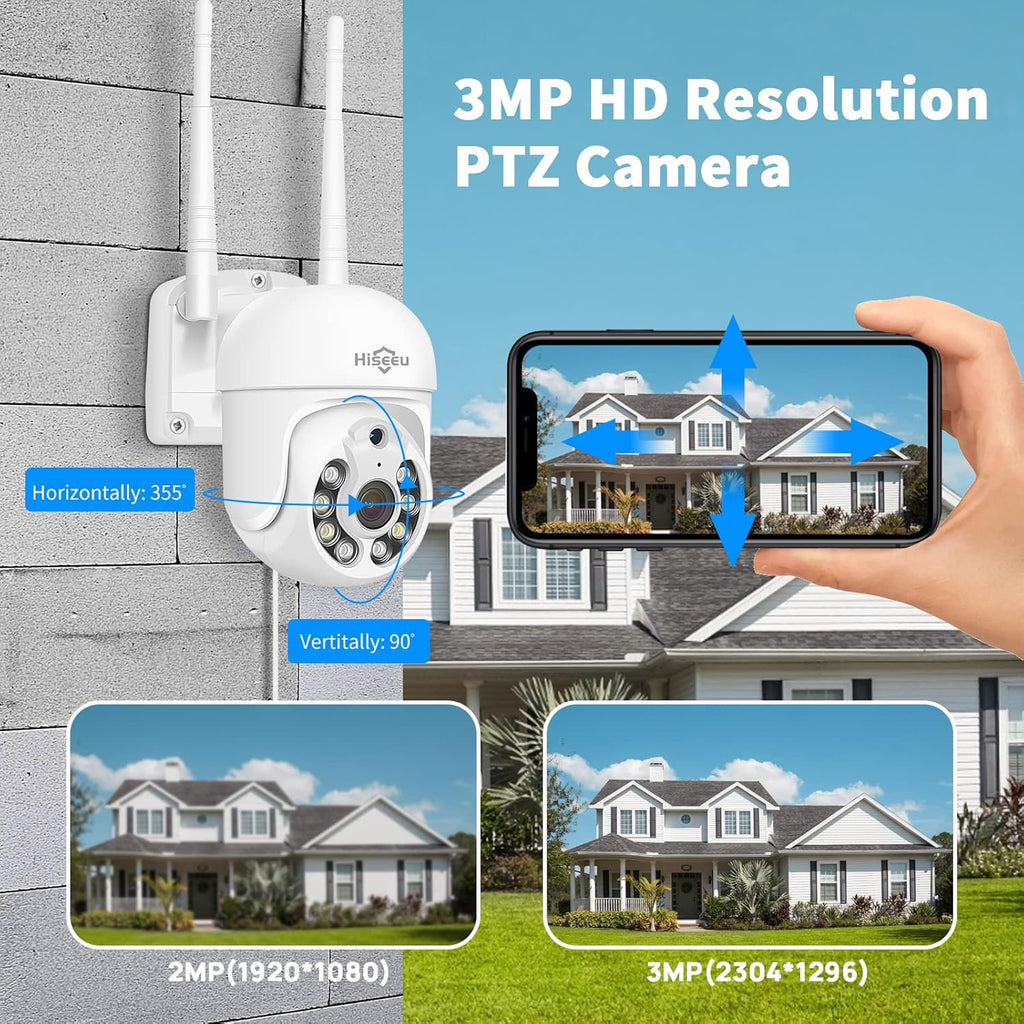 3MP Outdoor Wireless Security Camera with Floodlights H758