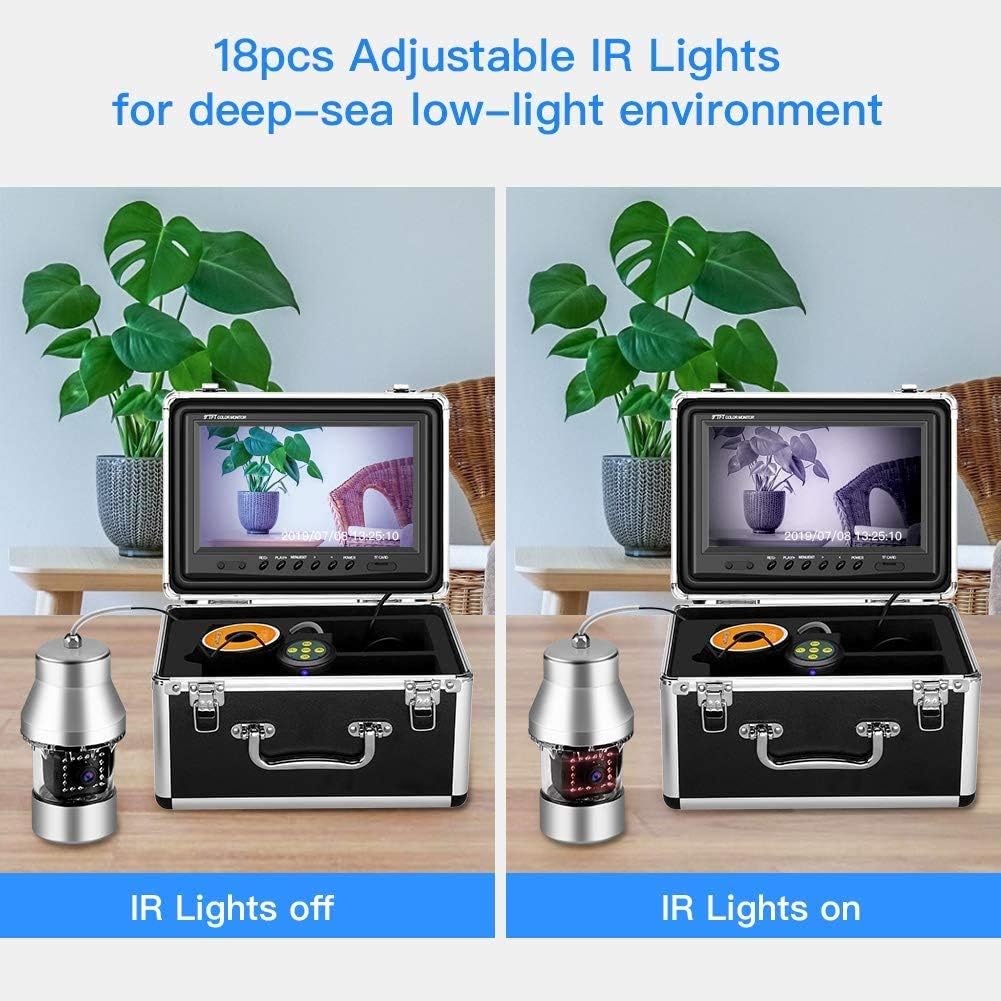 9 inch Color Screen Underwater Fishing Camera with 30M Cable J1510