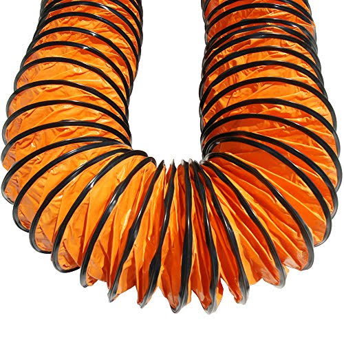 Orange Ventilation Duct Hose, 10x22ID x 25 ft Length F6833