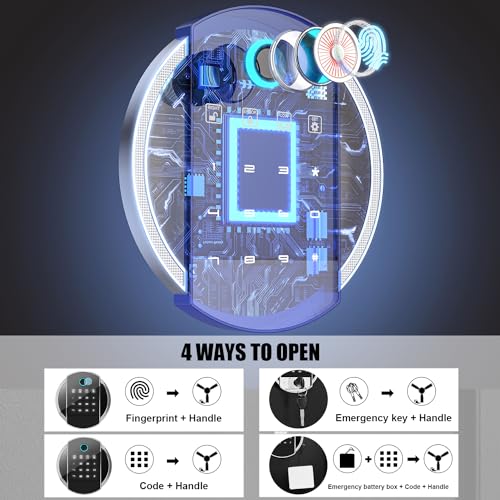 Digital Rifle Gun Safe with LCD Touch Screen Keypad Q35038
