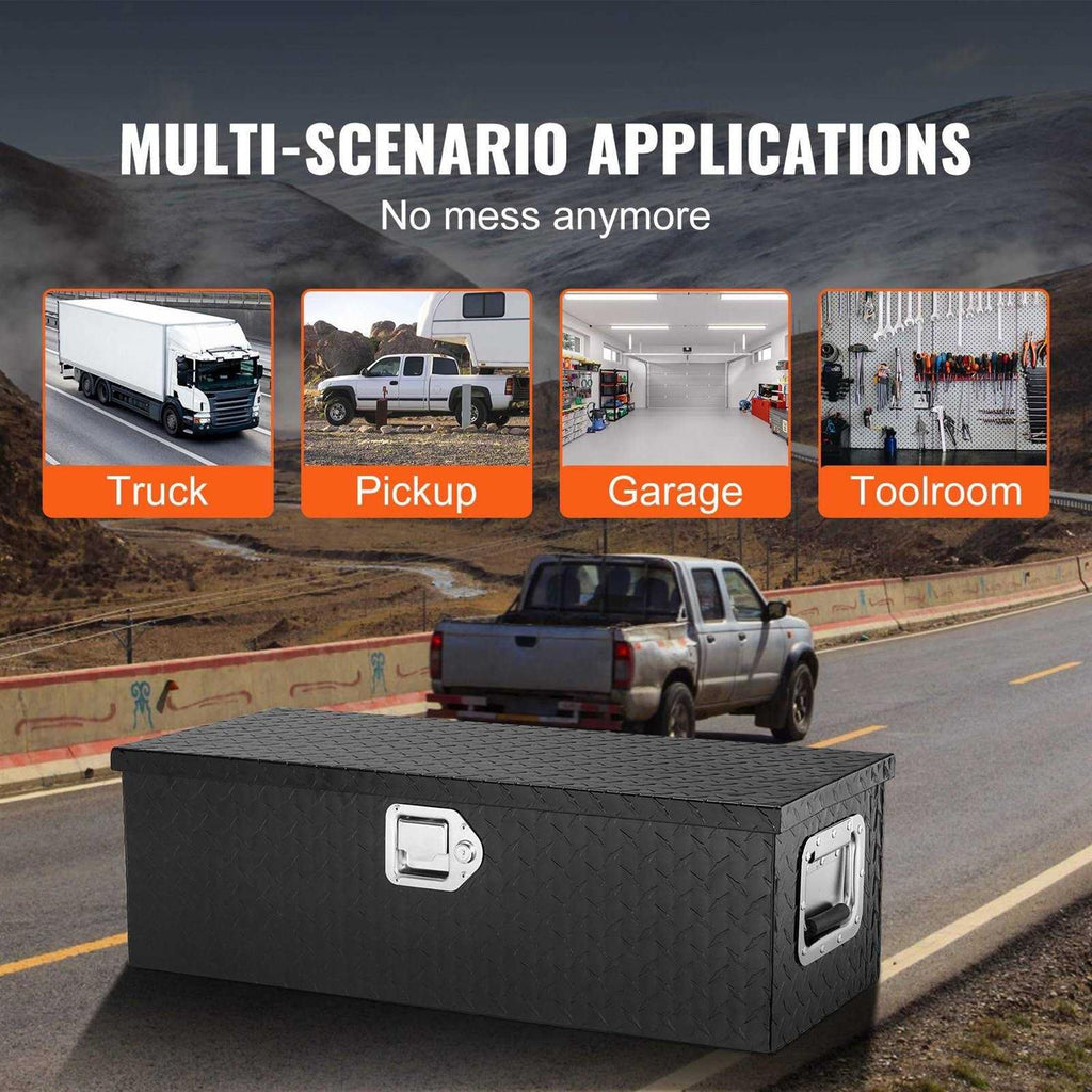 Heavy Duty Aluminum Truck Bed Tool Box with Lock Keys E81054