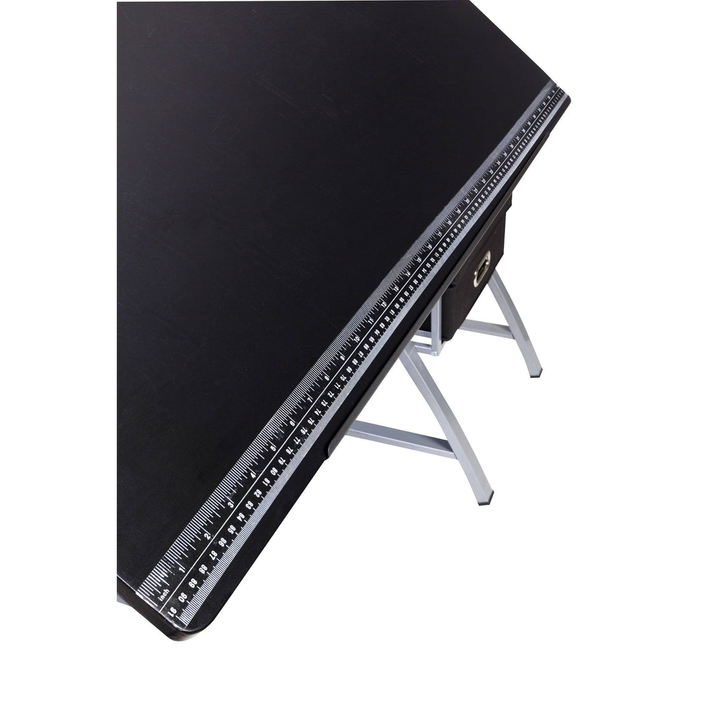 Black/Silver Craft Station with Stool C65739